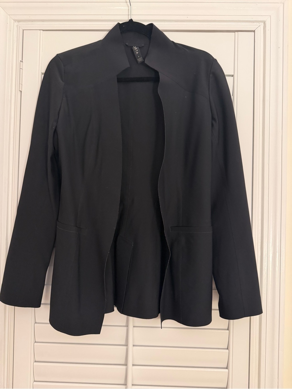 Athleta Black Open-Front Blazer Jacket